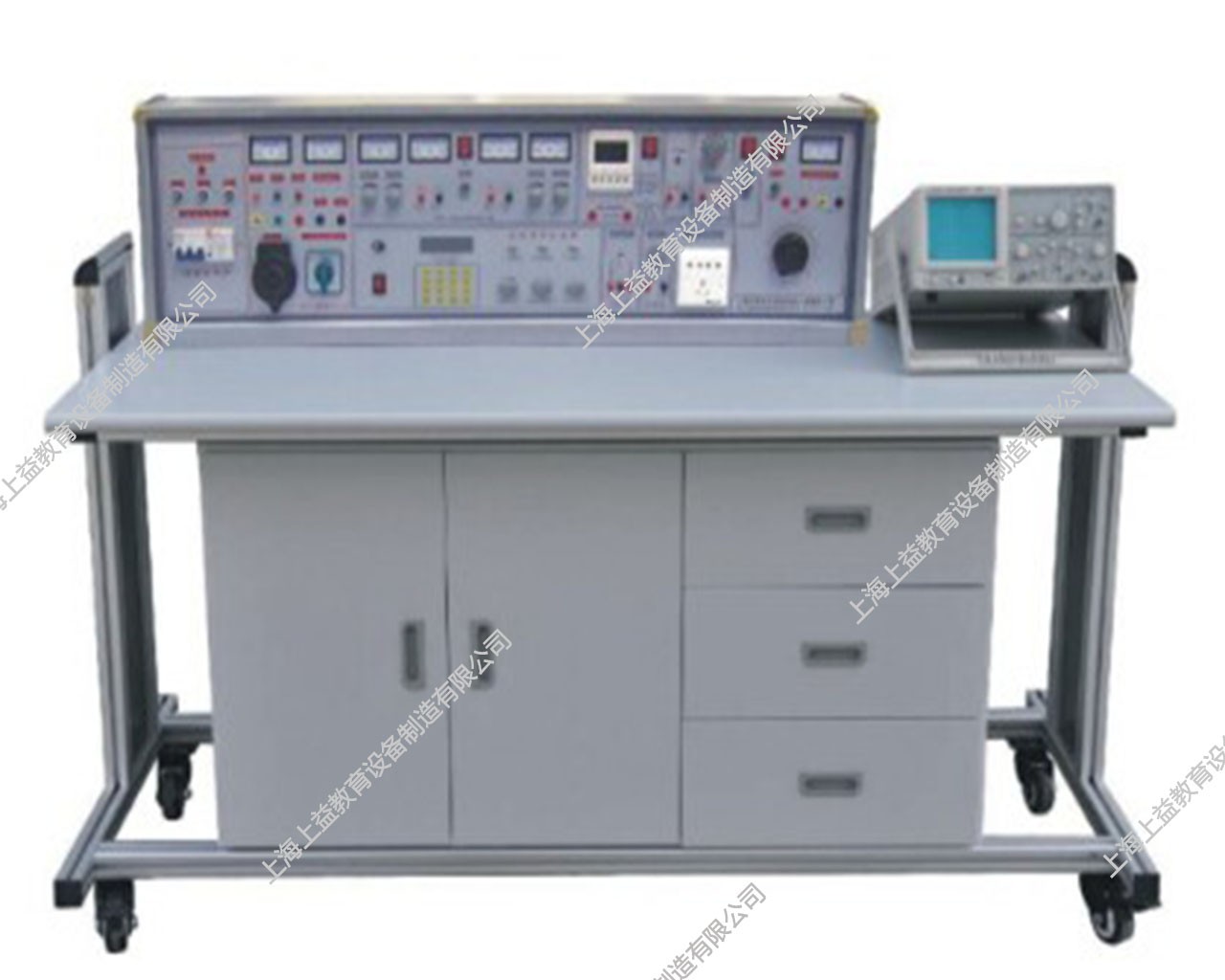 SYTY-181D	通用智能型電工、電子、電拖三合一實(shí)驗(yàn)室成套設(shè)備（帶智能表，元件盒透明）
